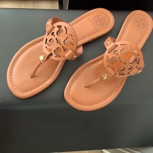 Brand new Tory Burch Miller sandals in the color vintage vachetta